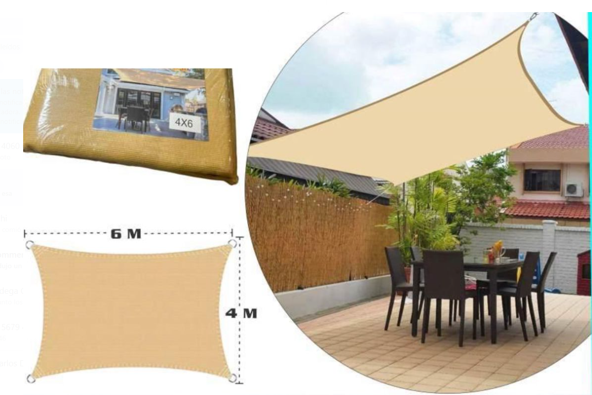 LONA TOLDO VELA 6M X 4M